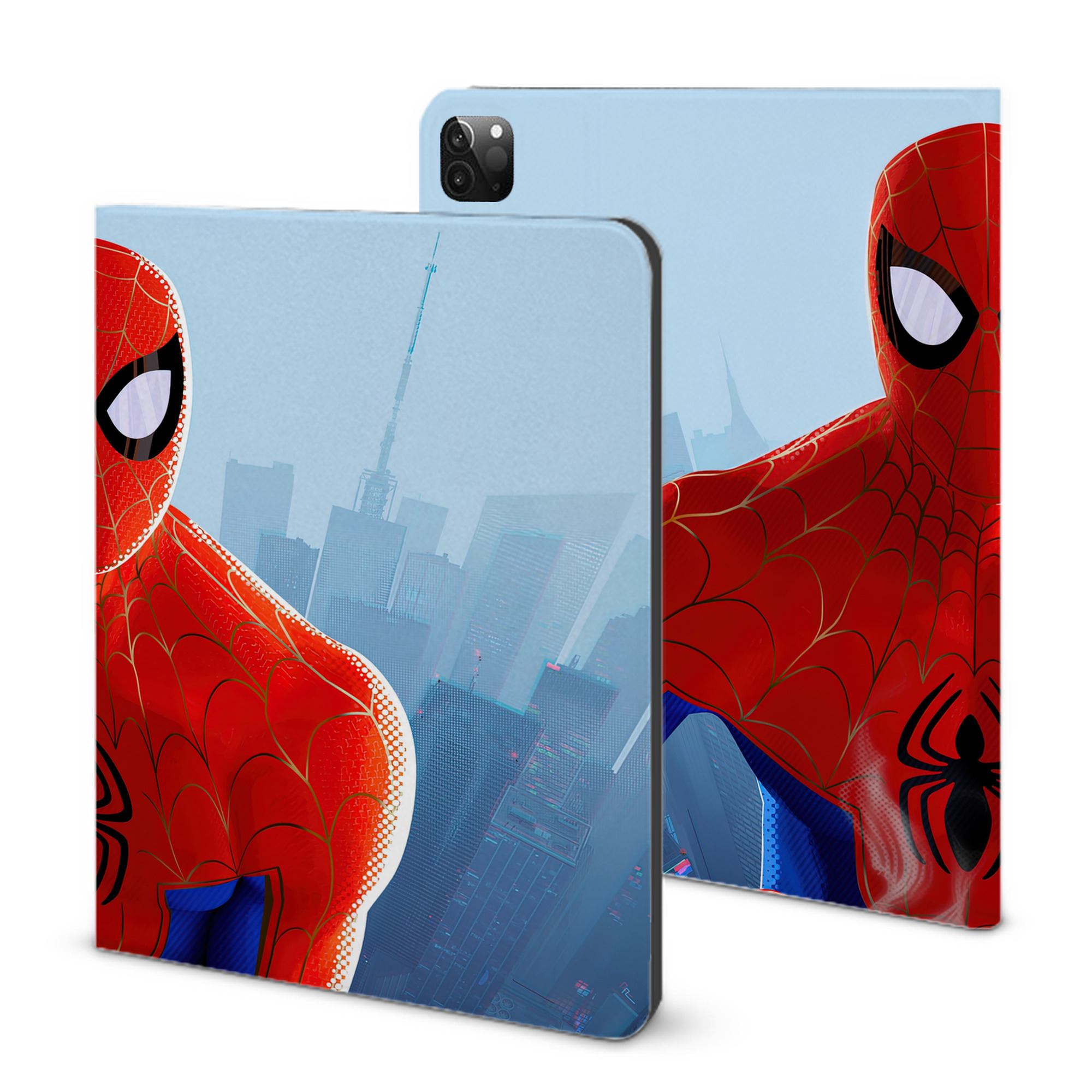 （画像用） Spider Man スパイダーマン IPadケース ペンホルダー付き ブックスタイルデザイン
